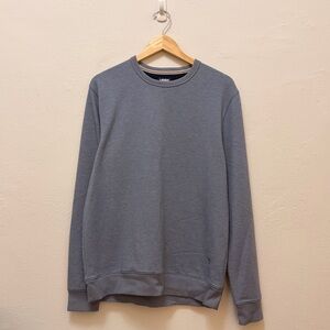 Lands' End Men's Blue Gray Crewneck Sweater